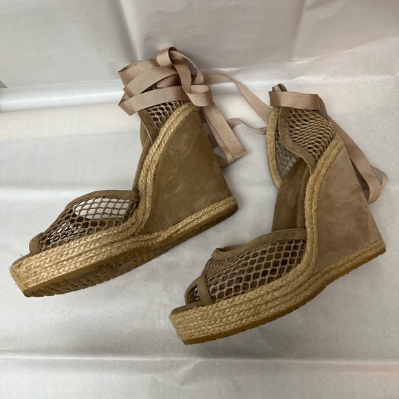 Jimmy Choo suede mesh espadrilles. - Picture 3 of 6